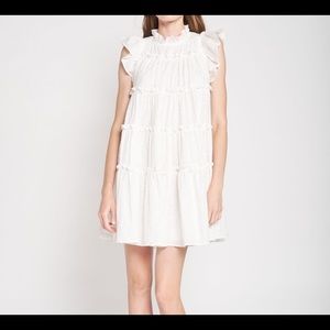 NWT  white eyelet mini dress